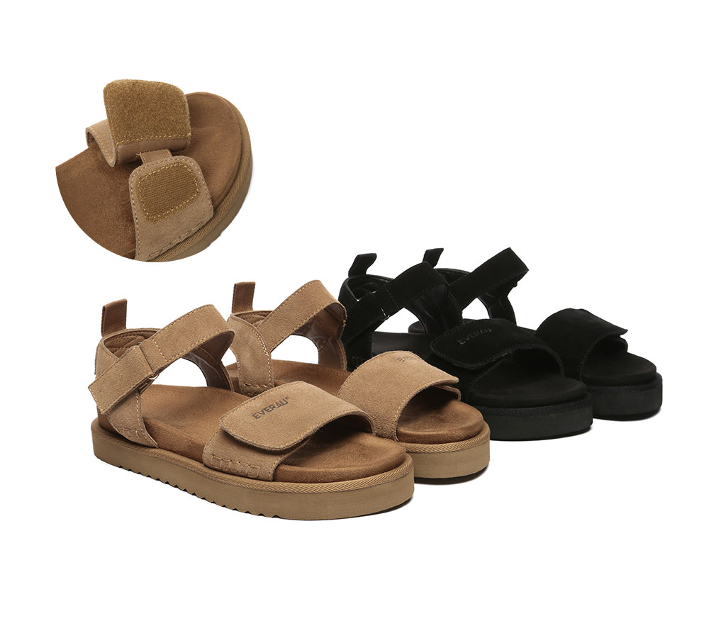 EVERAU® Women Adjustable Hook and Loop Slingback Summer Sandals Carla EVERAU