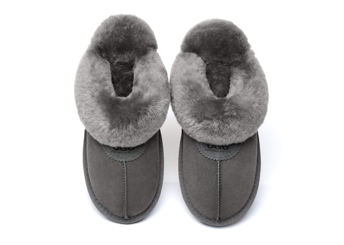UGG Slippers - AS UGG Slippers Waffle Unisex Scuff Double Face Sheepskin