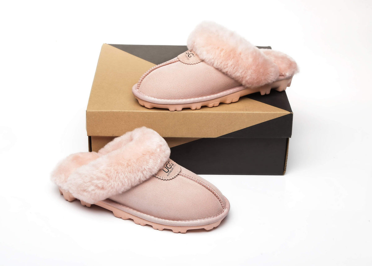 UGG Slippers - AS UGG Slippers Waffle Unisex Scuff Double Face Sheepskin