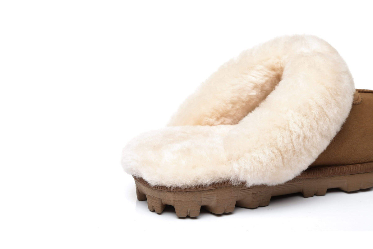 UGG Slippers - AS UGG Slippers Waffle Unisex Scuff Double Face Sheepskin
