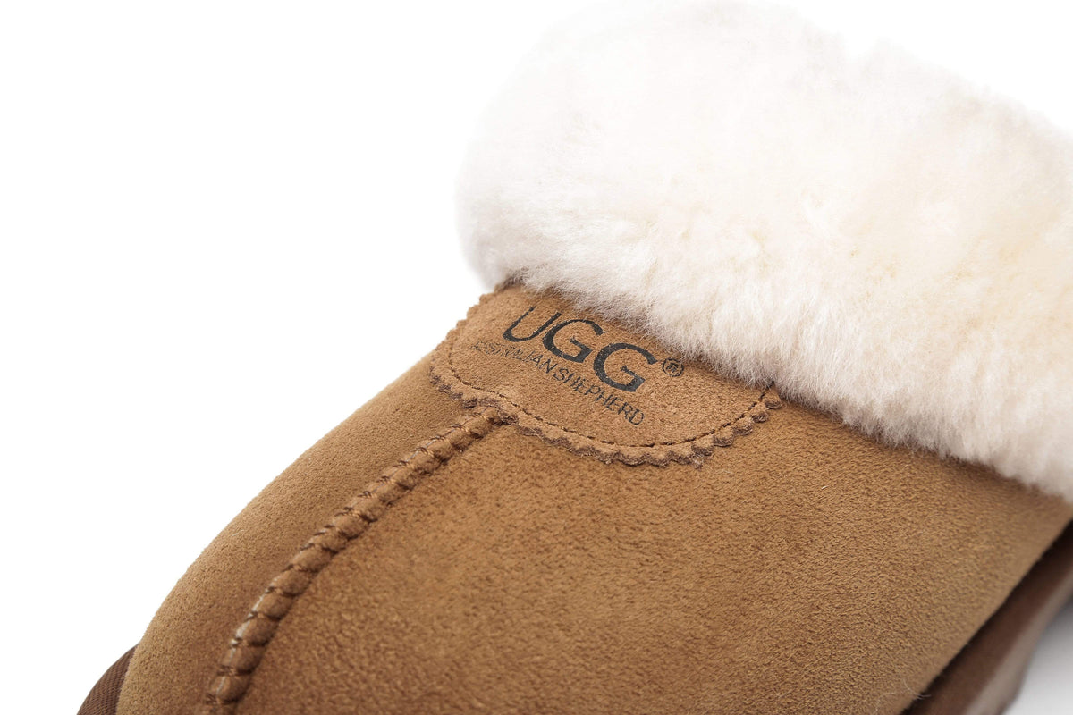 UGG Slippers - AS UGG Slippers Waffle Unisex Scuff Double Face Sheepskin