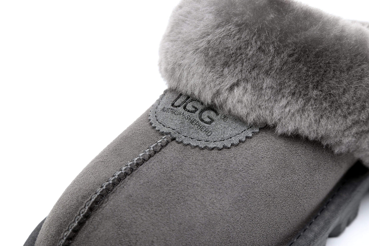 UGG Slippers - AS UGG Slippers Waffle Unisex Scuff Double Face Sheepskin