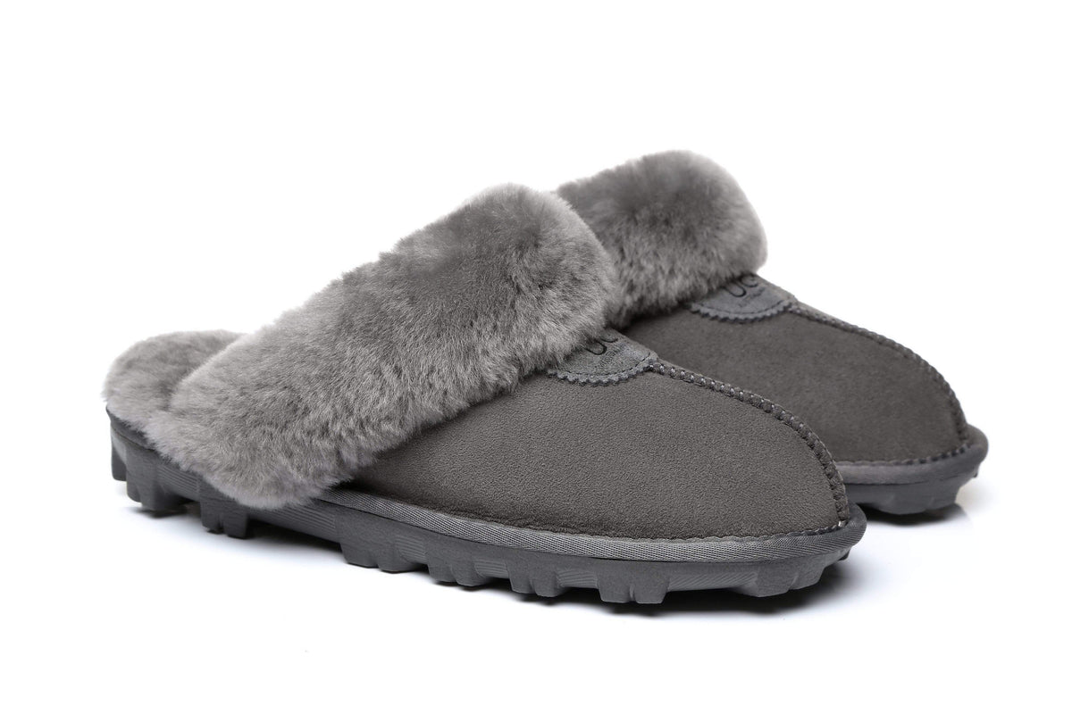 UGG Slippers - AS UGG Slippers Waffle Unisex Scuff Double Face Sheepskin