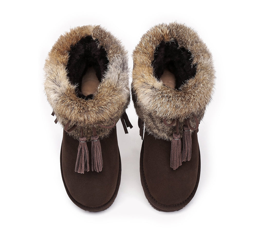 UGG Boots - Sheepskin Ankle Fur Top Women Boots Urban Foxy