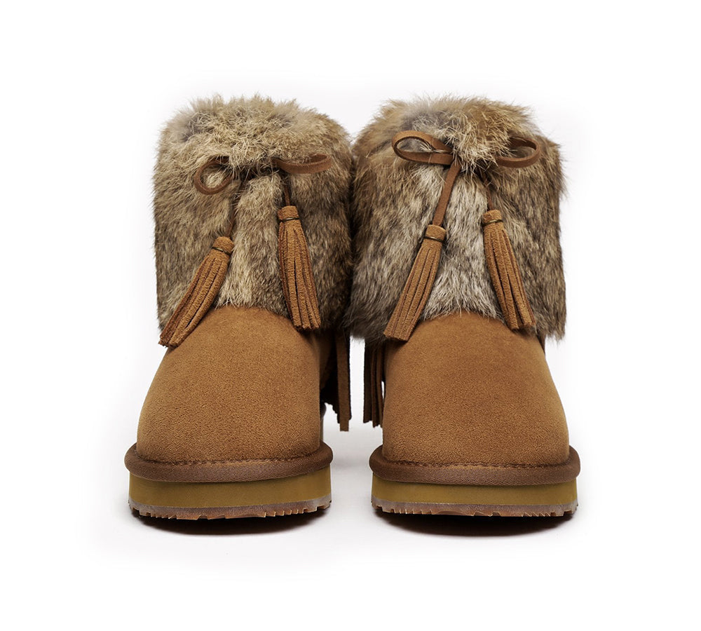 UGG Boots - Sheepskin Ankle Fur Top Women Boots Urban Foxy