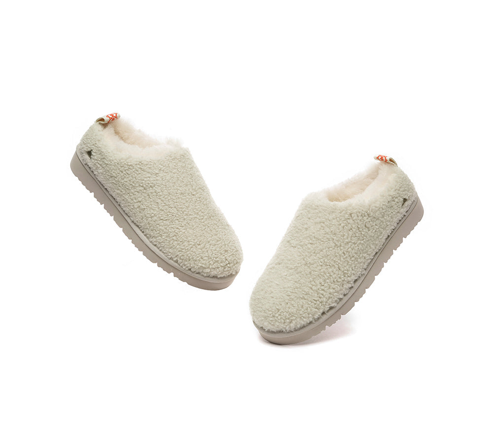 UGG Slippers - EVERAU® UGG Sheepskin Wool Plush Ankle Slippers Teddycozy