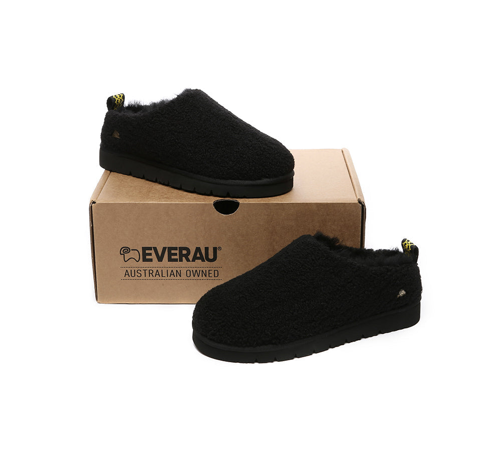 UGG Slippers - EVERAU® UGG Sheepskin Wool Plush Ankle Slippers Teddycozy