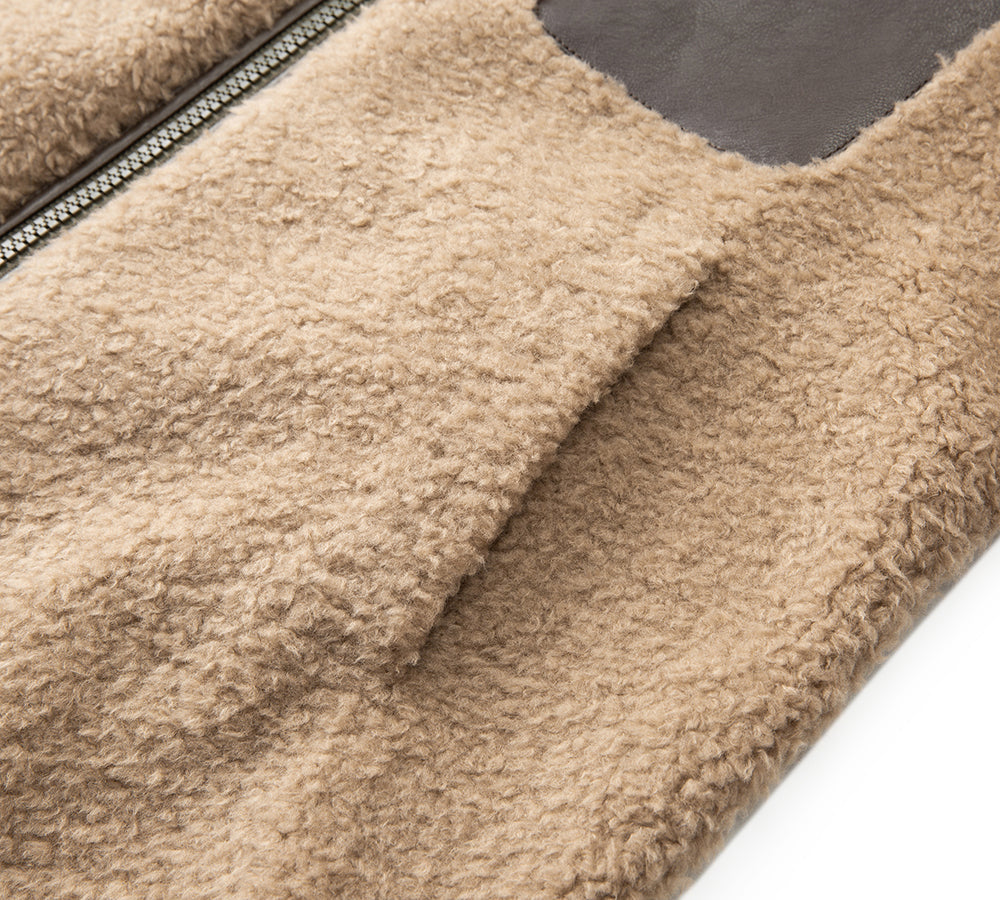 EVERAU® Wool Jacket Double-Sided Warm Coffee Moona EVERAU