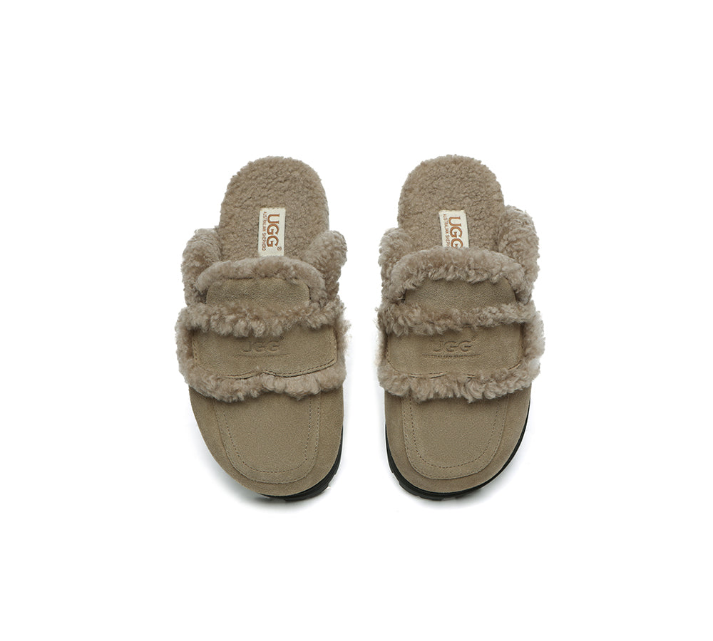 AUSTRALIAN SHEPHERD® UGG Slippers Women Sheepskin Wool Shearling Lined Remi - UGG EXPRESS