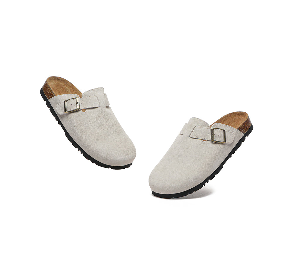 Unisex Adjustable Buckled Straps Slip-on Flat Sandal Slides Mason