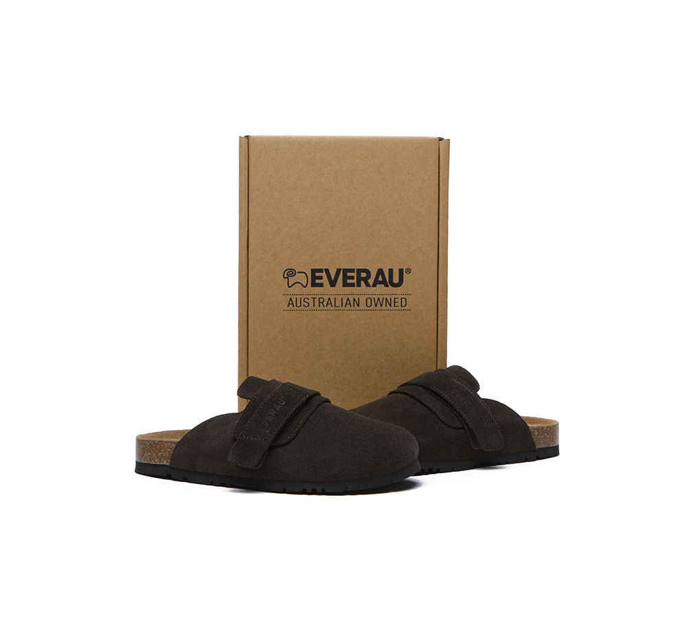 EVERAU® Double Adjustable Strap Embossed Slip-on Summer Flat Clog Slides Skyler - UGG EXPRESS