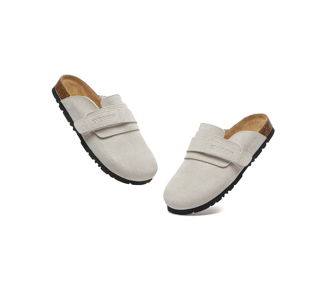 EVERAU® Double Adjustable Strap Embossed Slip-on Summer Flat Clog Slides Skyler - UGG EXPRESS