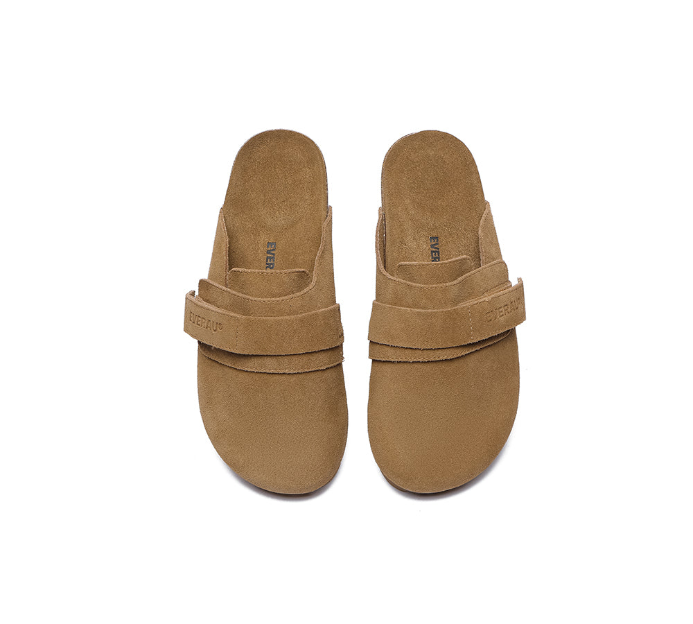 EVERAU® Double Adjustable Strap Embossed Slip-on Summer Flat Clog Slides Skyler - UGG EXPRESS