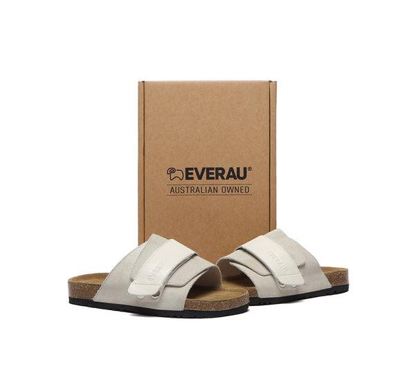 EVERAU?? Adjustable Strap Embossed Slip-on Summer Sandal Slides Terrain - UGG EXPRESS