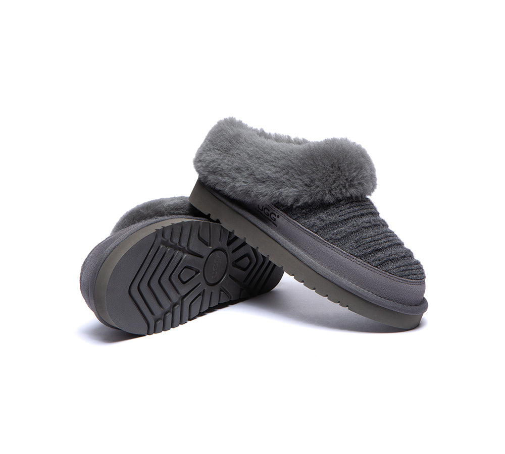 Gathera Knit Sheepskin-Lined UGG Slippers – Ever UGG Outlet