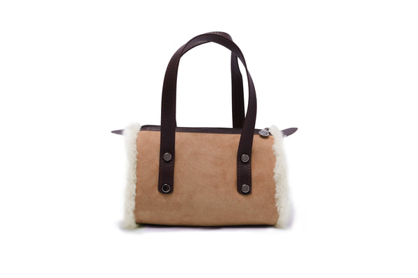 Women Small Hand Carry Zip Barrell Bag