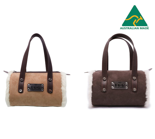 Women Small Hand Carry Zip Barrell Bag