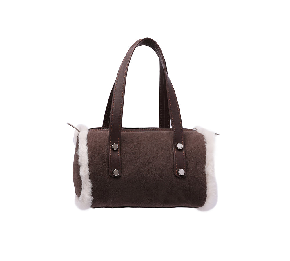 Women Small Hand Carry Zip Barrell Bag