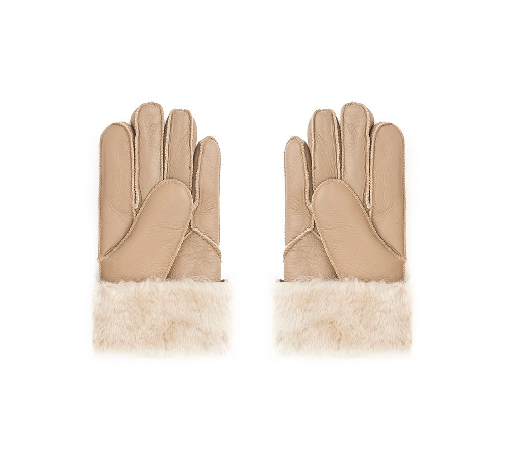 UGG Gloves Leather Fluffy Sheepskin Wool Stitching Gloves – Ever