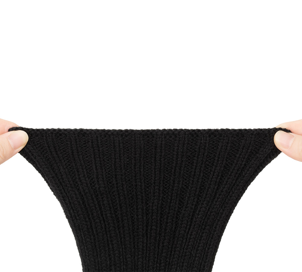 EVERAU® Women Stretchy Ribbed Knit Thick Leg Warmers EVERAU