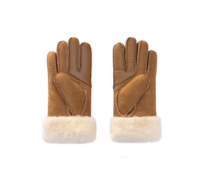 EVERAU® Ladies Gloves Fluffy Sheepskin Wool Stacey - UGG EXPRESS