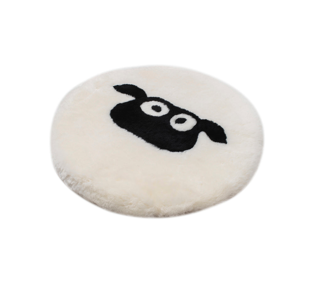 Round Wool Cushion 40cmx40cm UGG AUSTRALIAN SHEPHERD