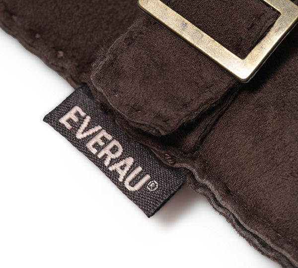 EVERAU® Fluffy Adjustable Strap Buckle Gloves Shea