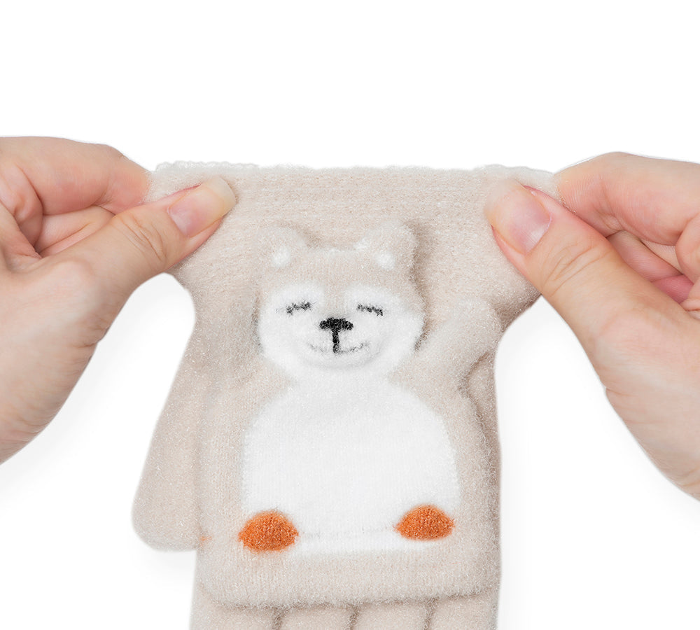 Fingerless Ultra Plush Knit Bearling Gloves