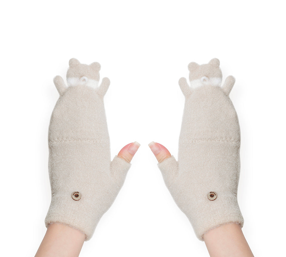 Fingerless Ultra Plush Knit Bearling Gloves