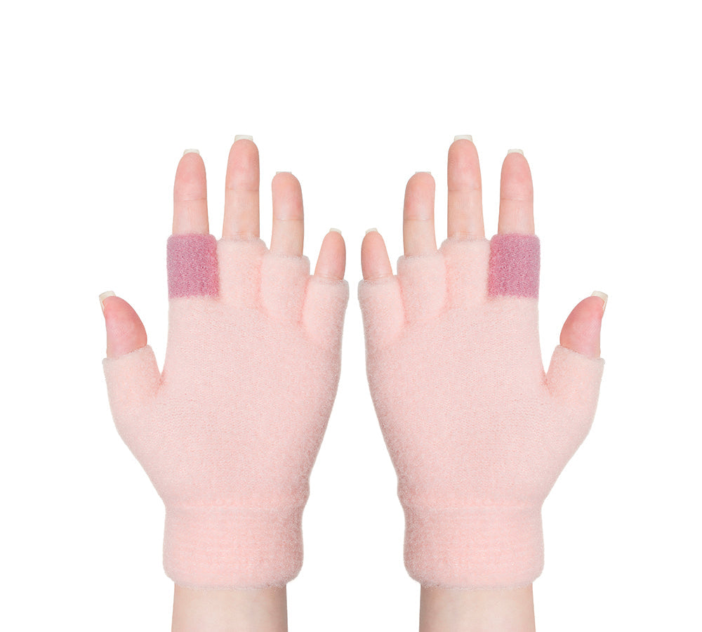 Fingerless Ultra Plush Knit Ewe Gloves