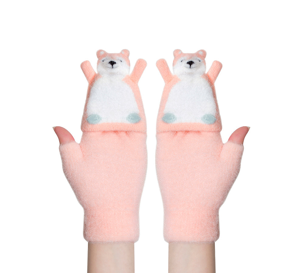 Fingerless Ultra Plush Knit Bearling Gloves