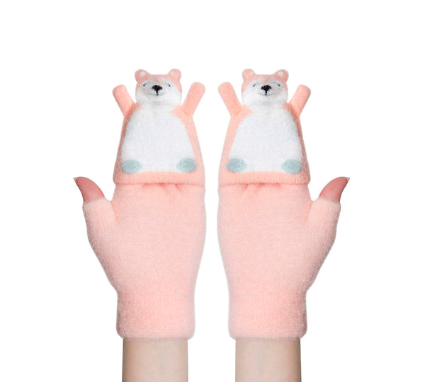 EVERAU® Fingerless Ultra Plush Knit Bearling Gloves