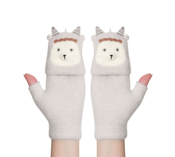 EVERAU® Fingerless Ultra Plush Knit Ewe Gloves