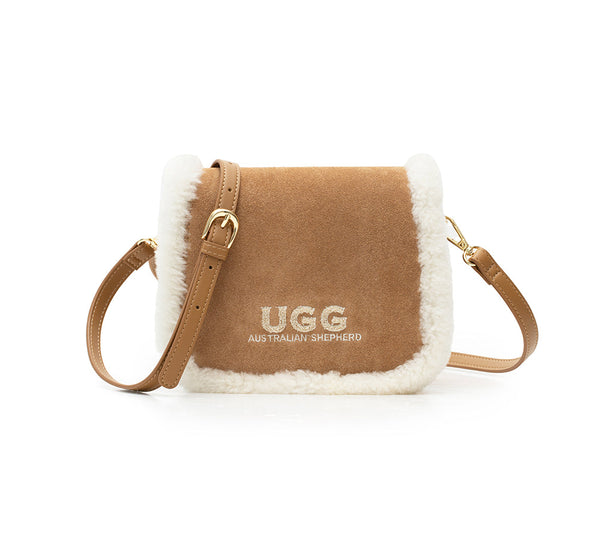 AUSTRALIAN SHEPHERD® Women Fluffy Wool Over Shoulder Messenger Bag
