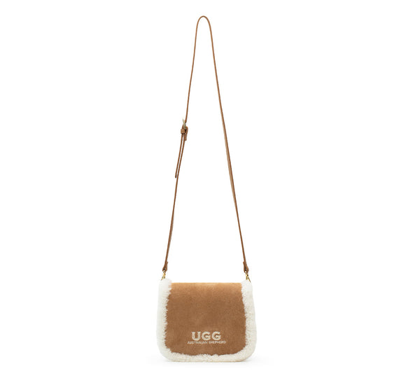 AUSTRALIAN SHEPHERD® Women Fluffy Wool Over Shoulder Messenger Bag