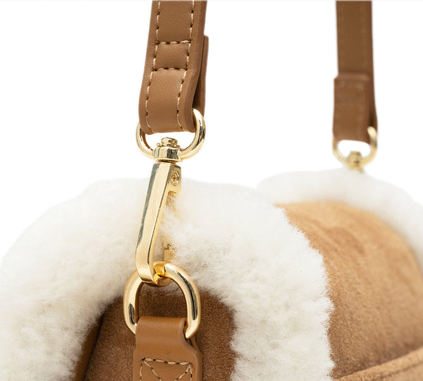 AUSTRALIAN SHEPHERD® Women Fluffy Wool Over Shoulder Messenger Bag