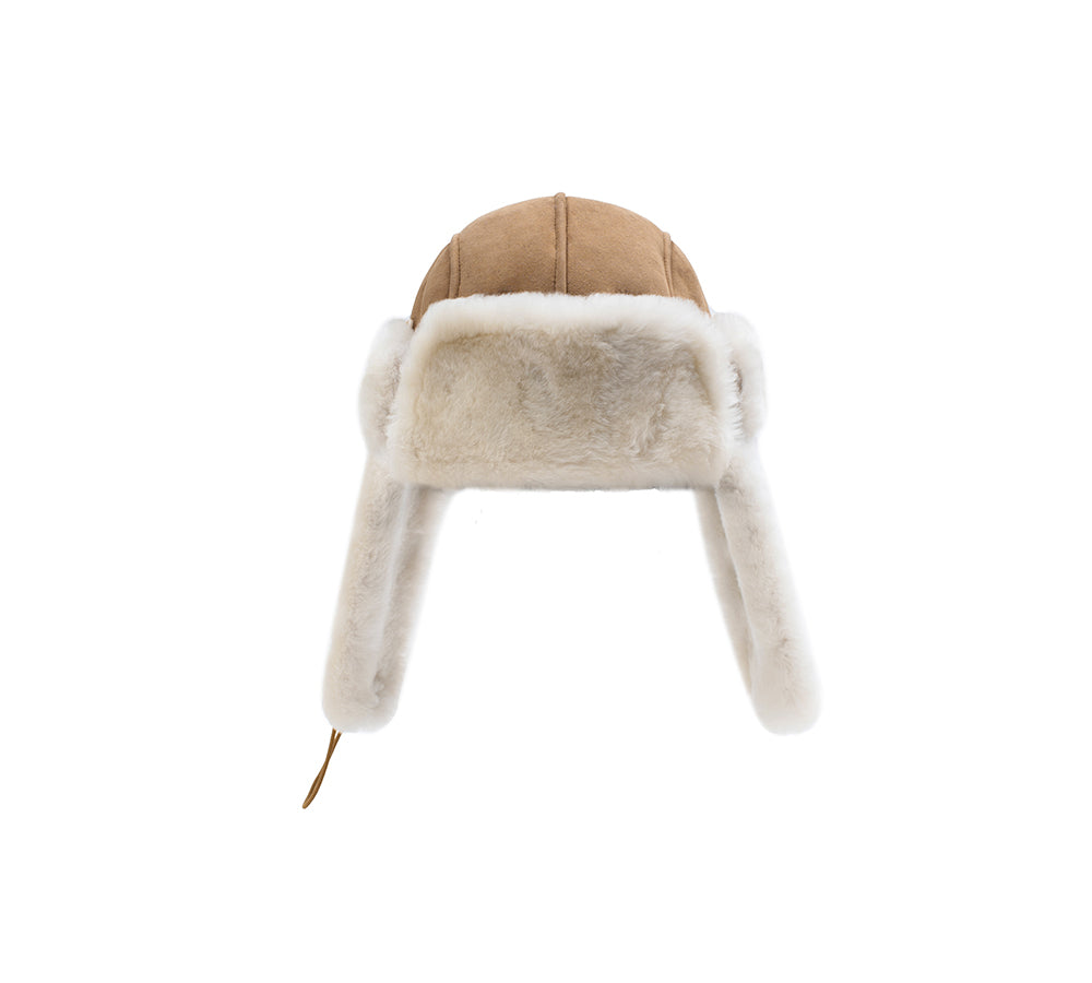 AUSTRALIAN SHEPHERD® Fluffy Sheepskin Wool Adjustable Bucket Theo Hat