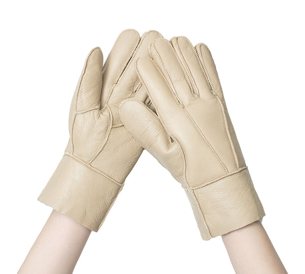 AUSTRALIAN SHEPHERD® Leather Fluffy  Stitching Gloves UGG AUSTRALIAN SHEPHERD