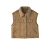 Fluffy Sheepskin Wool Sleeveless Vest Warda