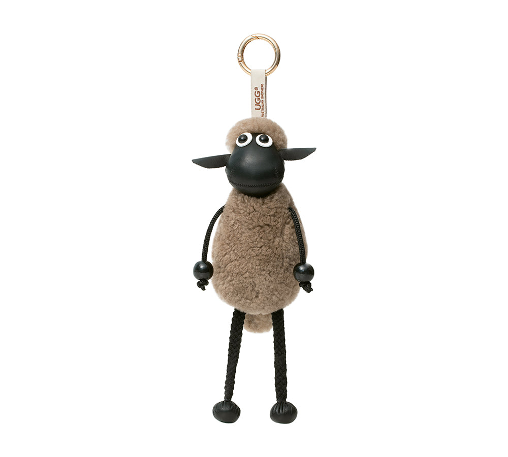 Fluffy Sheepskin Wool Sheep Keyrings