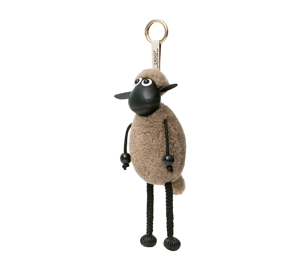 Fluffy Sheepskin Wool Sheep Keyrings