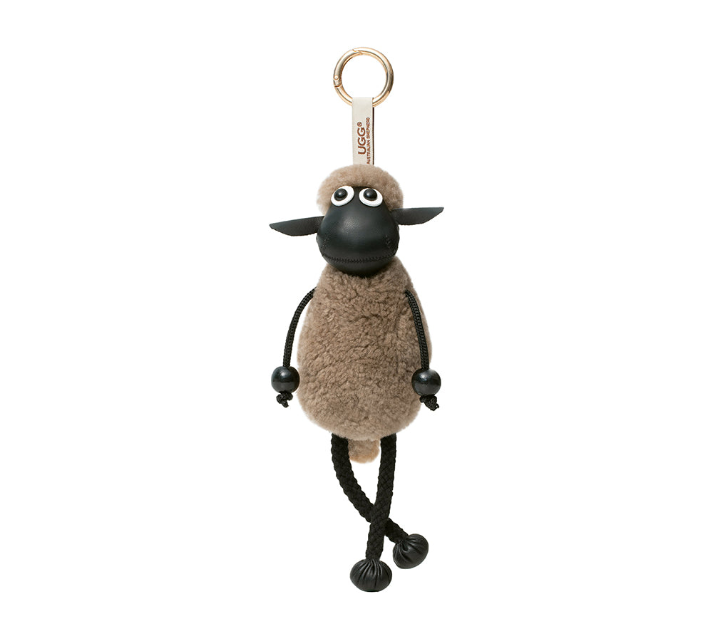 Fluffy Sheepskin Wool Sheep Keyrings