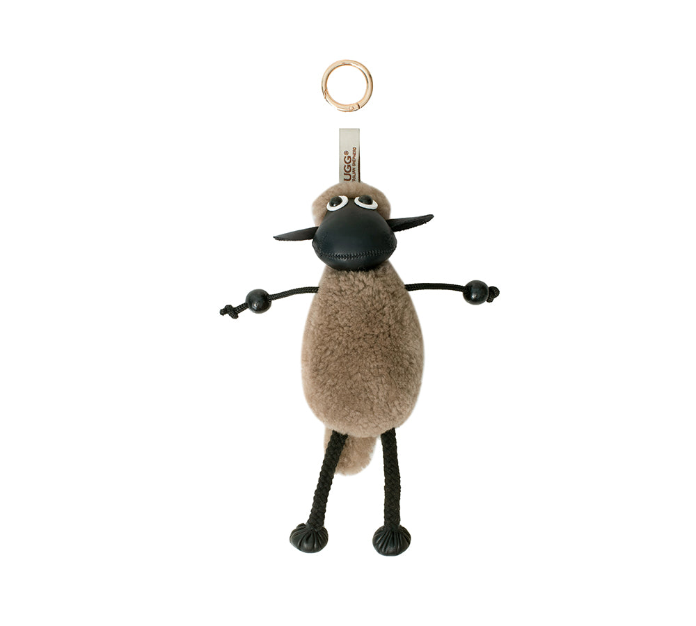 Fluffy Sheepskin Wool Sheep Keyrings