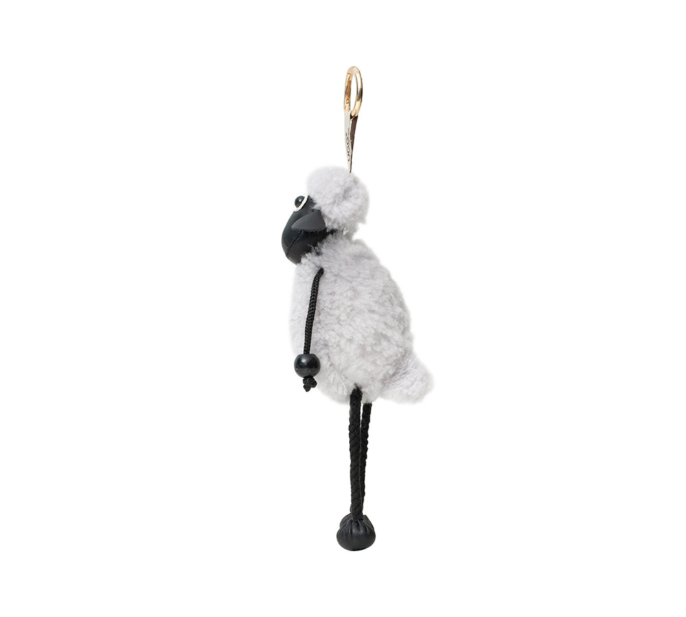 Fluffy Sheepskin Wool Sheep Keyrings