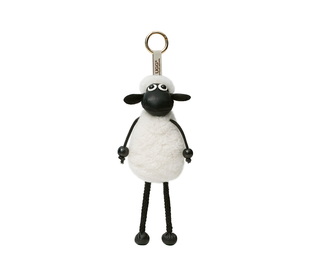 Fluffy Sheepskin Wool Sheep Keyrings