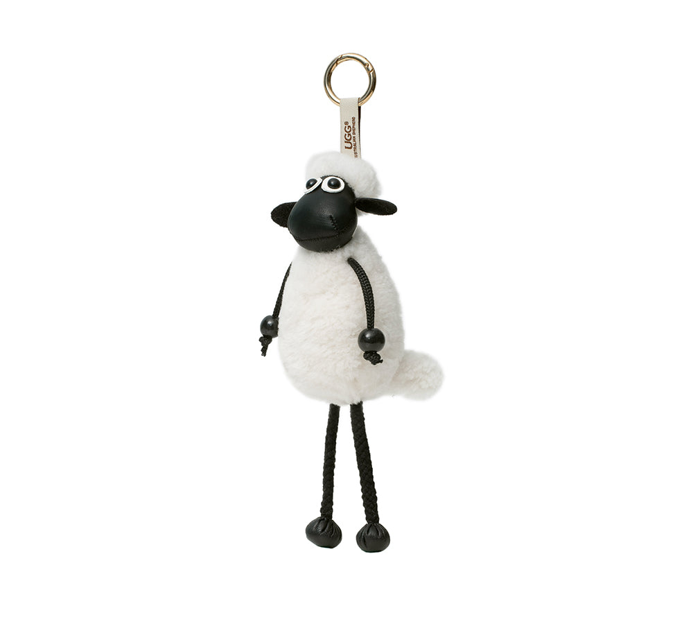 Fluffy Sheepskin Wool Sheep Keyrings