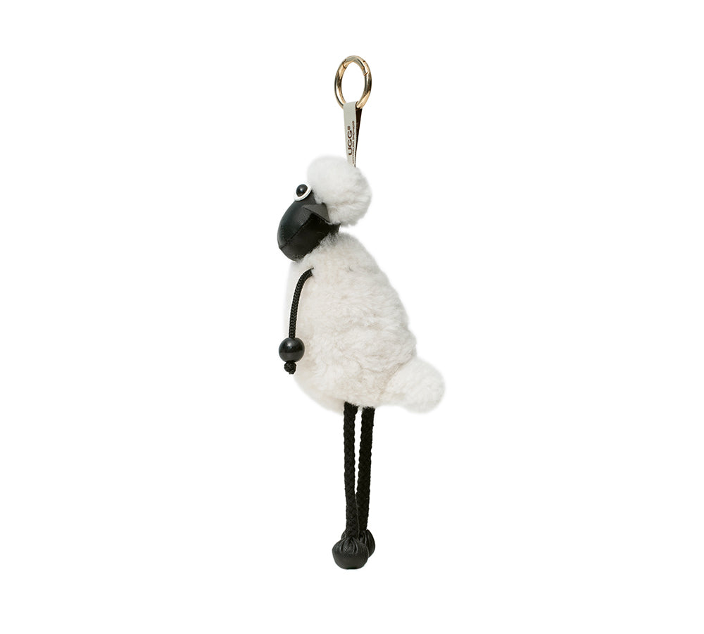 Fluffy Sheepskin Wool Sheep Keyrings