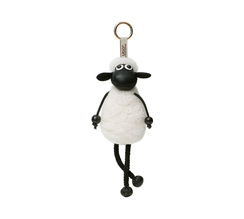 Fluffy Sheepskin Wool Sheep Keyrings