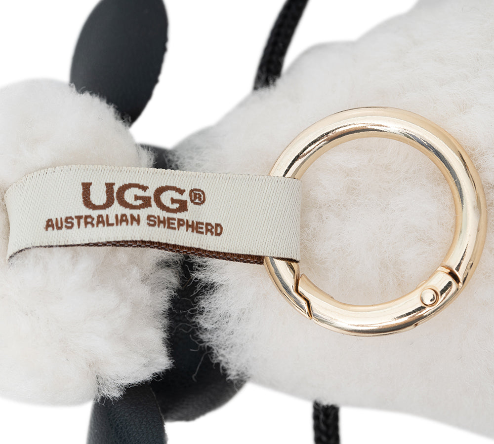 Fluffy Sheepskin Wool Sheep Keyrings