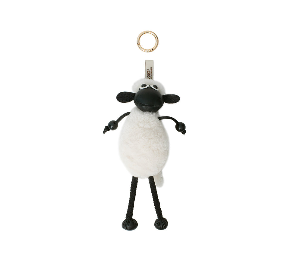 Fluffy Sheepskin Wool Sheep Keyrings